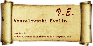 Veszelovszki Evelin névjegykártya